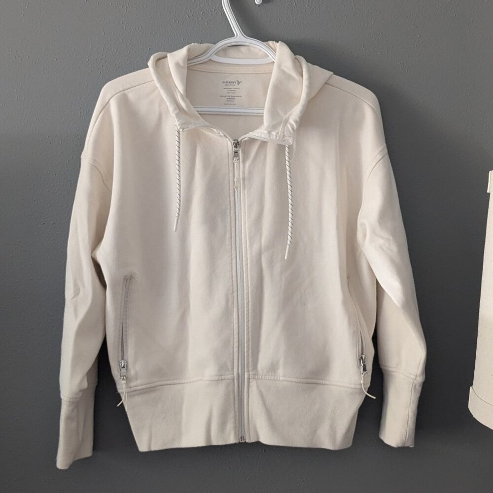 Cream full zip hoddie
